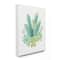 Stupell Industries Succulent Crystal Flower Green Blue Watercolor Painting Canvas Wall Art